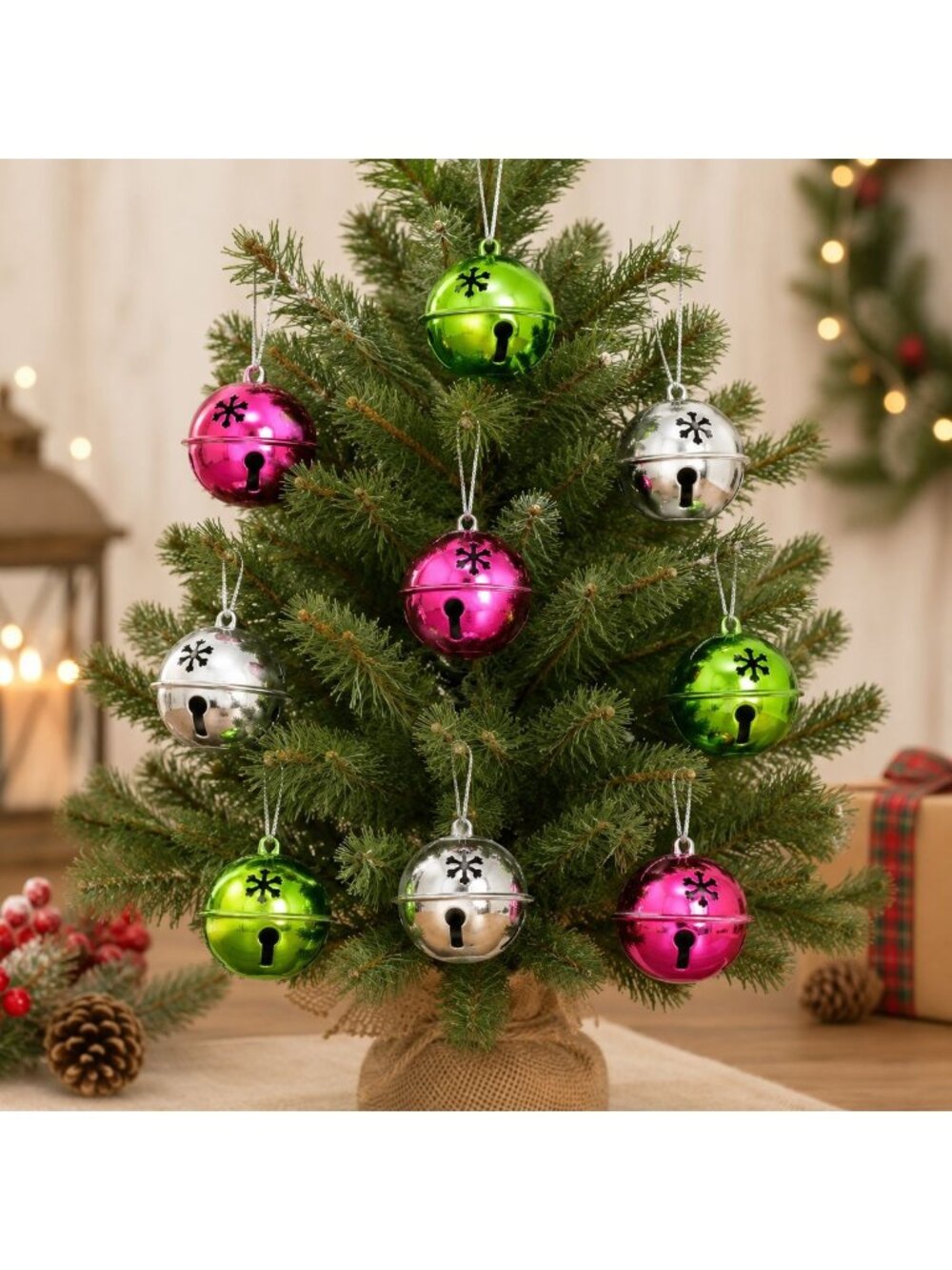 Creatology Christmas Bells Jingle Jingle Hanging Ornaments Set of 9